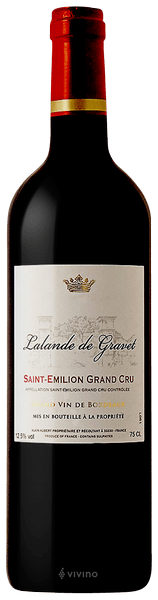 Chateau Lalande de Gravet 2015, St.-Emilion Grand Cru, Bordeaux, France