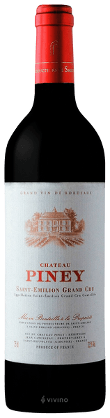 Chateau Piney 2016 St-Emilion Grand Cru, Bordeaux, France