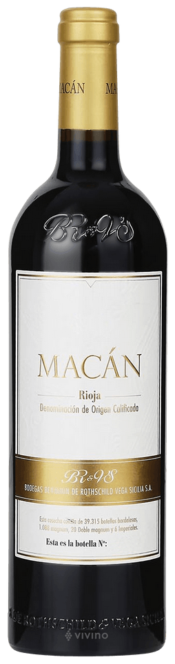 Macan Tempranillo 2015, Vega Sicilia & Edmond de Rothschild Estate, Rioja, Spain