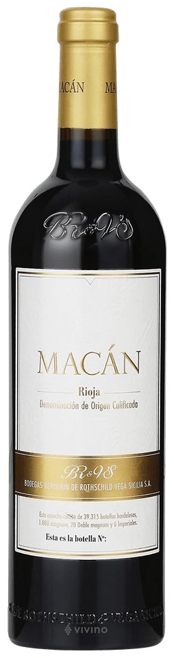 Macan Tempranillo 2015, Vega Sicilia & Edmond de Rothschild Estate