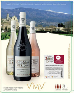 VMV 3 Messes Basse 2020 BIB 3L ROUGE,   AOC Ventoux, France